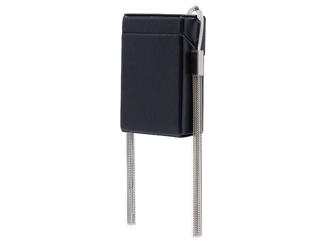 Autre Marque Borsa a tracolla Mini Smoking Box Saint Laurent in pelle di agnello nera Nero - vista 2