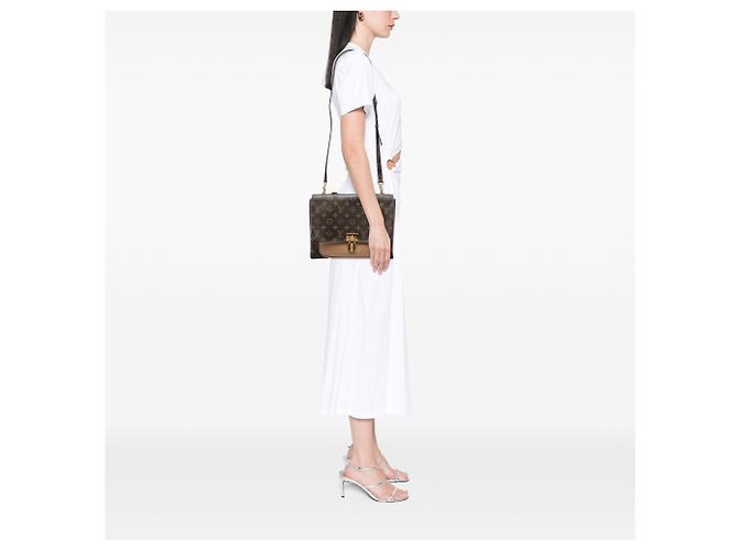 Borsa Satchel Louis Vuitton Monogram Marignan Marrone - vista 5