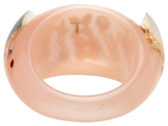 Anello Louis Vuitton Monogram Inclusion in resina e cristalli rosa - vista 3