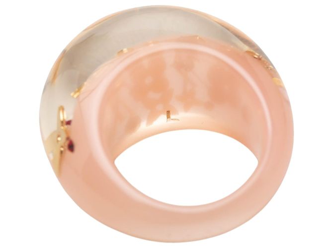 Anello Louis Vuitton Monogram Inclusion in resina e cristalli rosa - vista 4