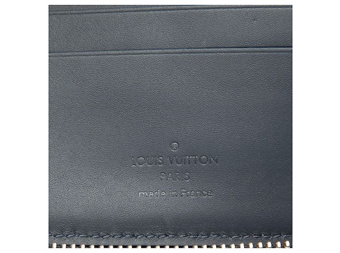 Blue Louis Vuitton Monogram Denim Watercolor Hickory Stripes Compact Wallet on Strap Small Wallets - view 5