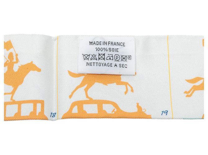Lenço de seda Twilly Hermès Parade Branco - vista 5