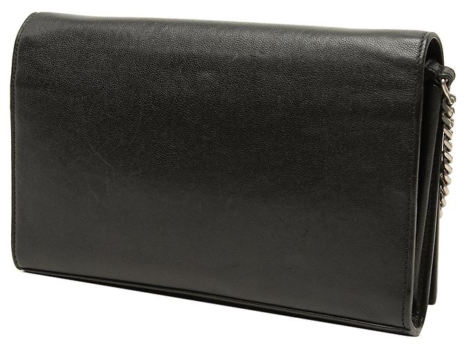 Autre Marque Borsa a tracolla Kate Wallet On Chain in pelle di vitello nera con borchie a stella Saint Laurent Nero - vista 2