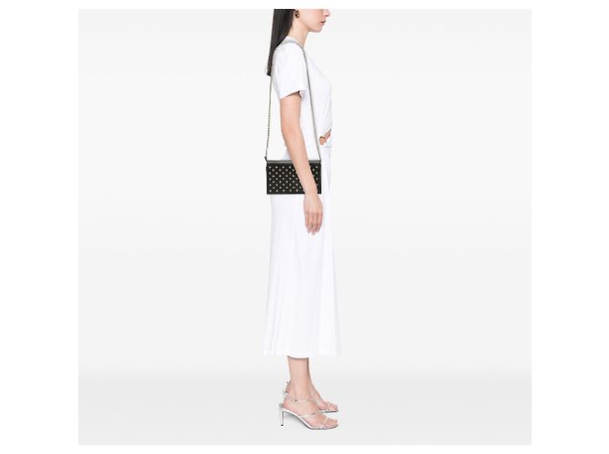 Autre Marque Borsa a tracolla Kate Wallet On Chain in pelle di vitello nera con borchie a stella Saint Laurent Nero - vista 6