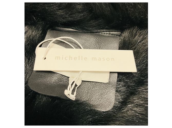 Autre Marque Michelle Mason Black Lamb Shearling Toggle Jacket - view 5