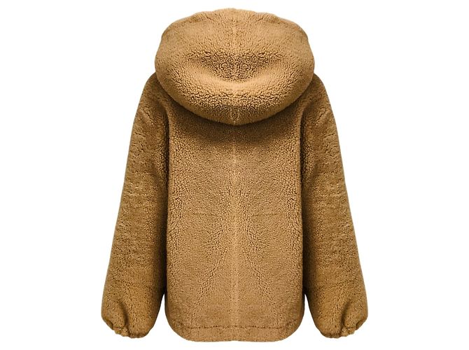 Autre Marque Giacca in shearling con cappuccio Pologeorgis Tan Cammello - vista 3