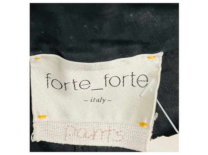 Autre Marque forte_forte Schwarz geflockte Baumwollhose - Ansicht 4