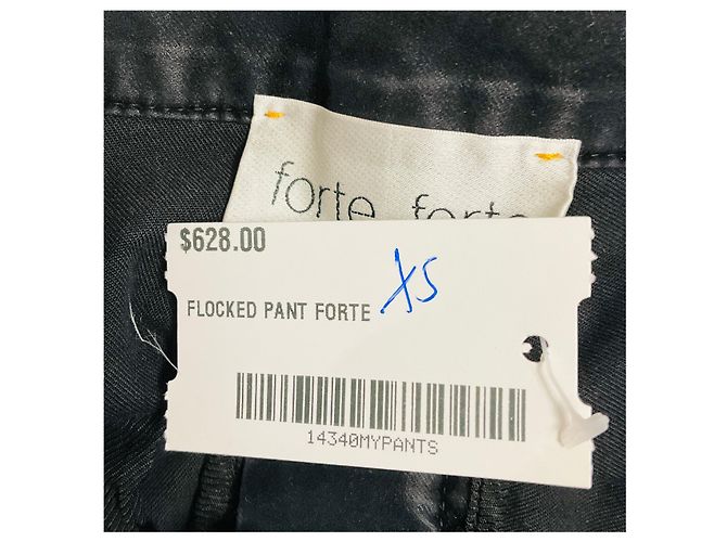 Autre Marque forte_forte Schwarz geflockte Baumwollhose - Ansicht 6