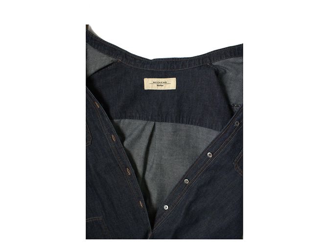 Weekend Max Mara, vestido de ganga com cinto transpassado Azul - vista 5