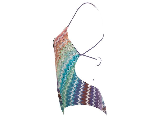 Missoni, mehrfarbiger Badeanzug mit Zig-Zag-Print Mehrfarben - Ansicht 2