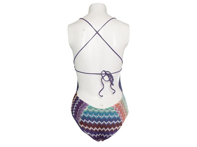 Missoni, mehrfarbiger Badeanzug mit Zig-Zag-Print Mehrfarben - Ansicht 3