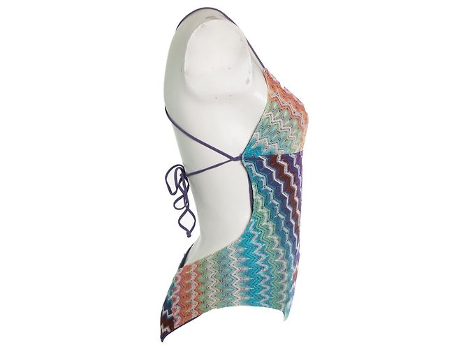 Missoni, mehrfarbiger Badeanzug mit Zig-Zag-Print Mehrfarben - Ansicht 4