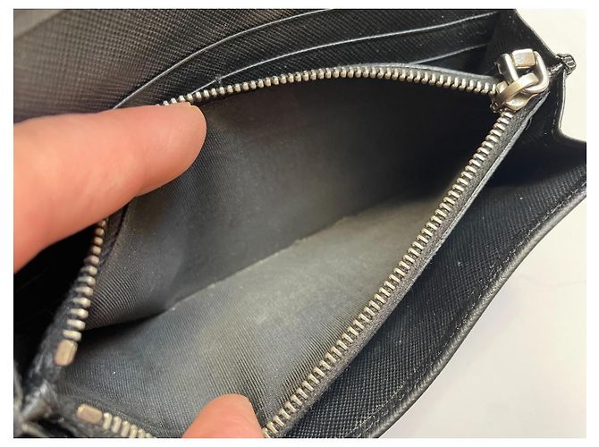 Prada Portafoglio in pelle Saffiano Nero - vista 13