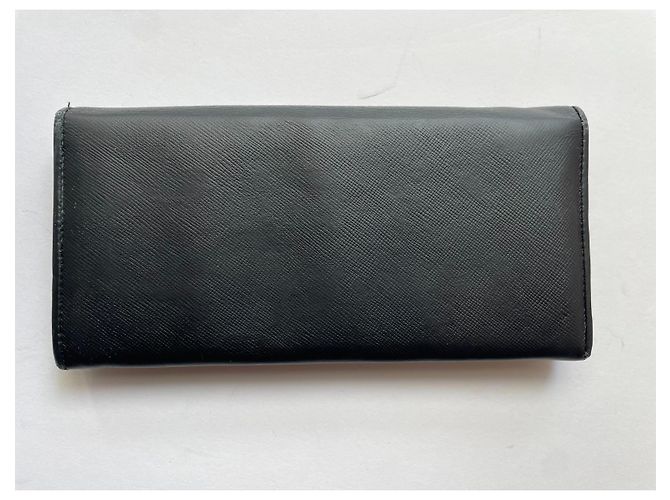 Prada Portafoglio in pelle Saffiano Nero - vista 2
