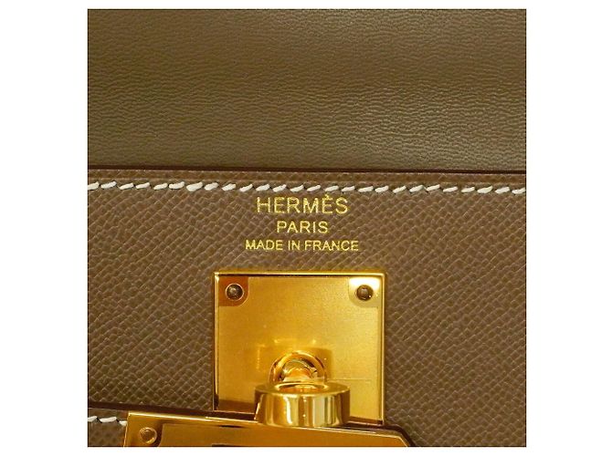 Hermès Borsa a tracolla Hermes Kelly Elan Madame Taupe - vista 5