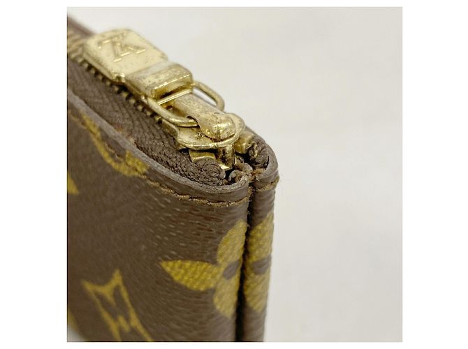 Louis Vuitton Monogram Pochette Clé Coin Case Marrone - vista 6