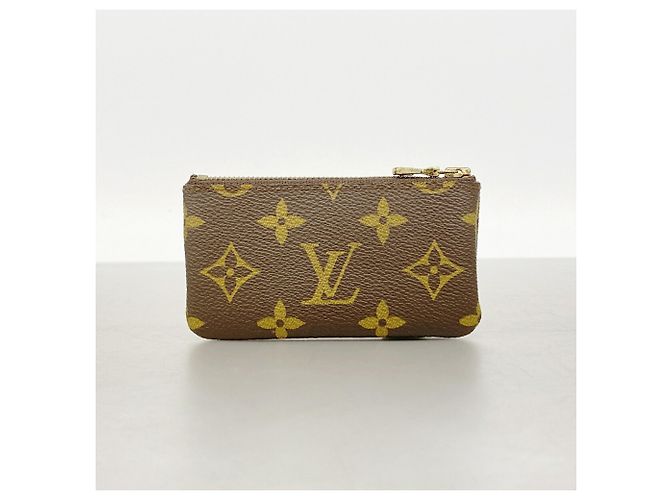 Louis Vuitton Monogram Pochette Clé Coin Case Marrone - vista 9