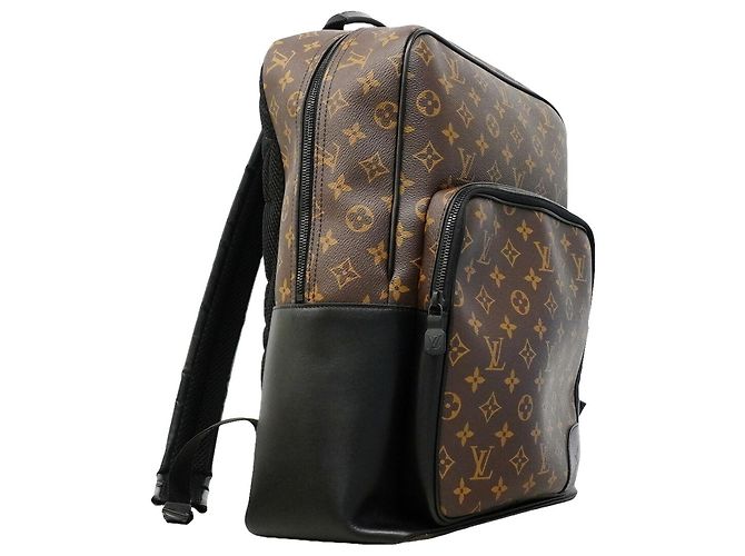 Louis Vuitton Monogram Macassar Dean Backpack Brown Black - view 2