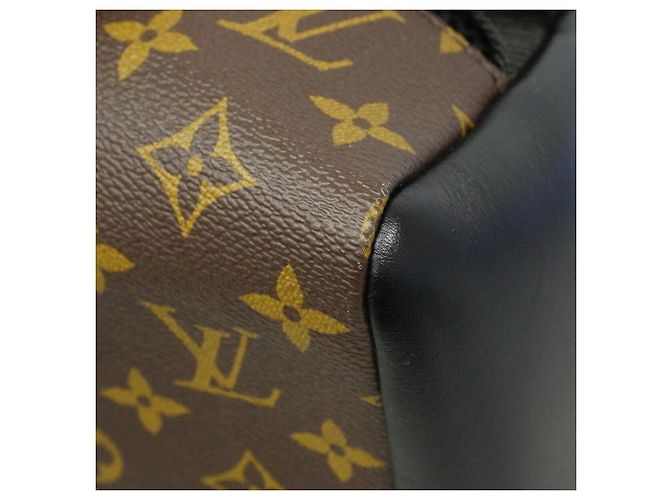 Louis Vuitton Monogram Macassar Dean Backpack Brown Black - view 6