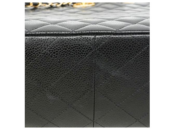 Borsa Tote Chanel in pelle di vitello martellata nera Nero - vista 7