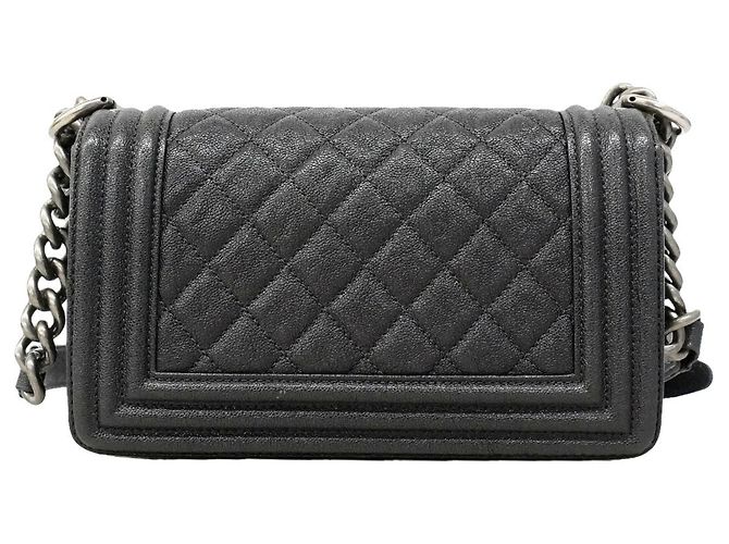 Bolso de hombro Chanel Boy Chain Castaño - vista 12