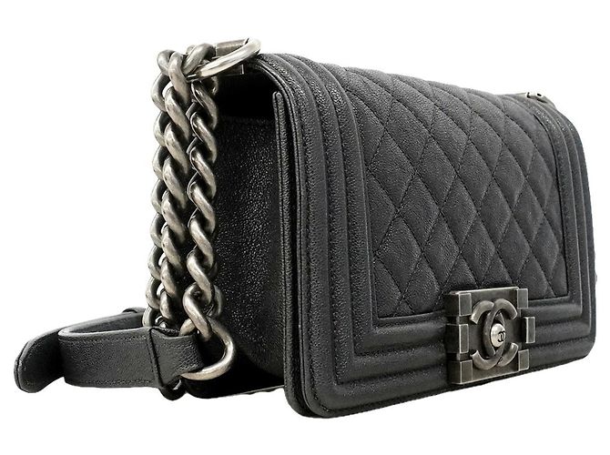 Bolso de hombro Chanel Boy Chain Castaño - vista 2