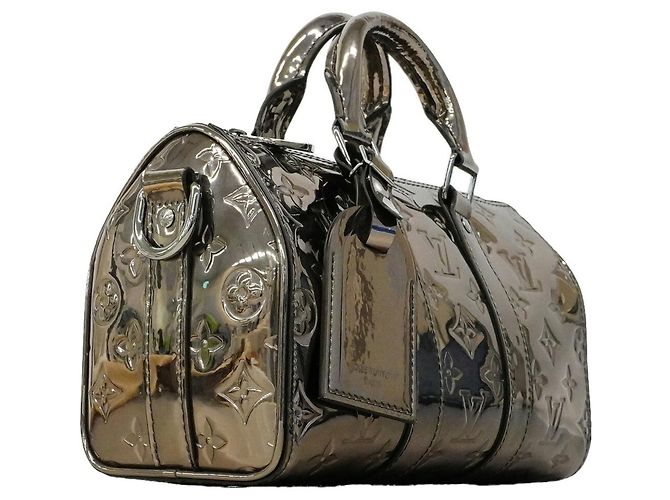 Borsa Louis Vuitton Monogram Mirror Keepall Bandoulière 25 Argento - vista 2