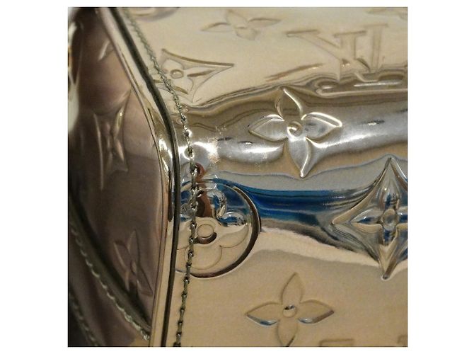 Borsa Louis Vuitton Monogram Mirror Keepall Bandoulière 25 Argento - vista 6