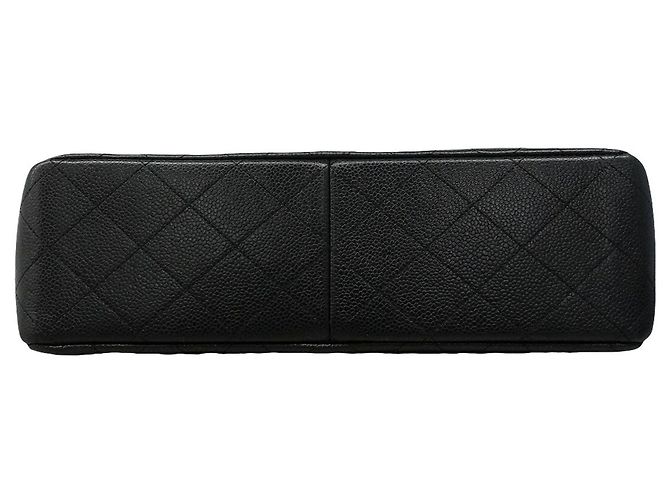 Borsa a tracolla Chanel in vitello martellato nero - vista 3