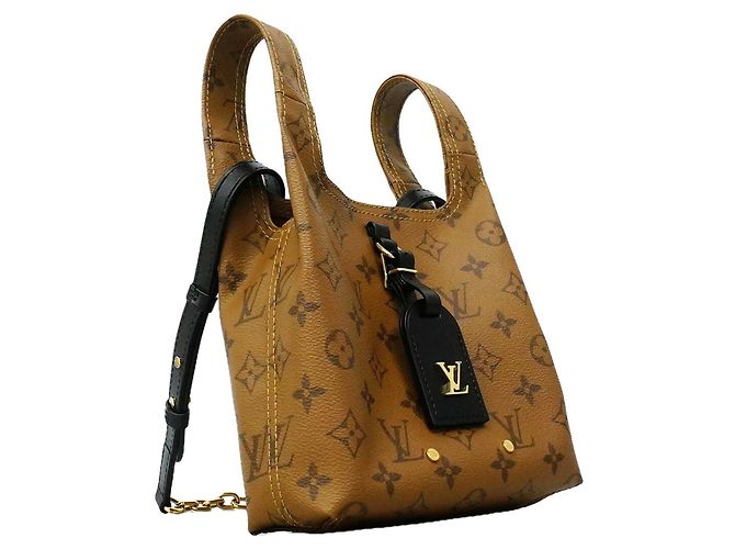 Borsa Louis Vuitton Monogram Reverse Atlantis BB Marrone chiaro - vista 2