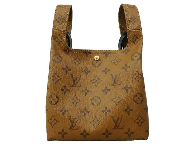Borsa Louis Vuitton Monogram Reverse Atlantis BB Marrone chiaro - vista 8