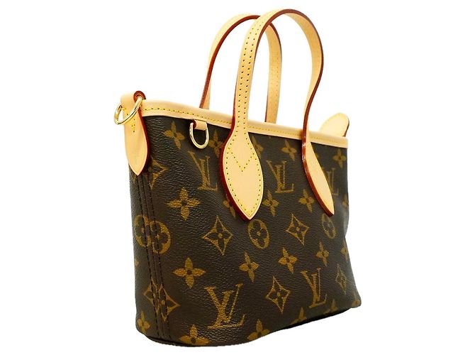 Borsa Tote Louis Vuitton Monogram Neverfull BB Marrone Beige - vista 2