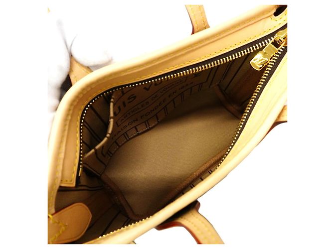 Borsa Tote Louis Vuitton Monogram Neverfull BB Marrone Beige - vista 4