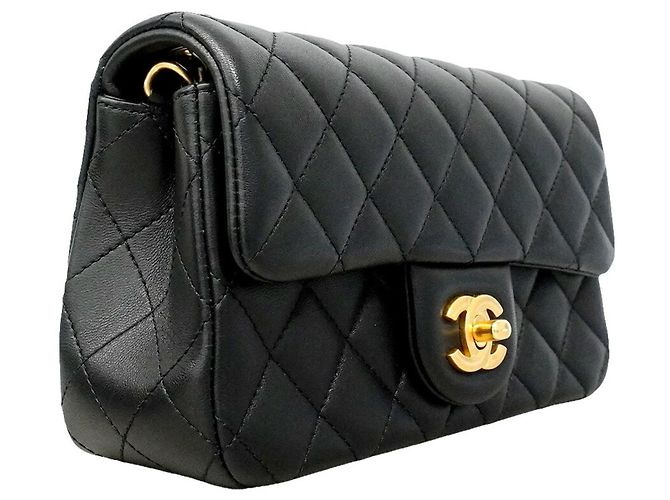 Timeless Chanel Matelassé Schultertasche mit Kette Schwarz - Ansicht 2