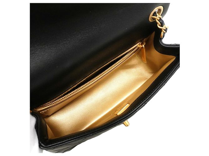 Timeless Chanel Matelassé Schultertasche mit Kette Schwarz - Ansicht 4