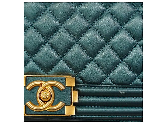 Le Boy Bolsa de Ombro Chanel Boy Chain Azul - vista 11
