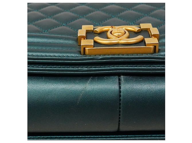Le Boy Bolsa de Ombro Chanel Boy Chain Azul - vista 12