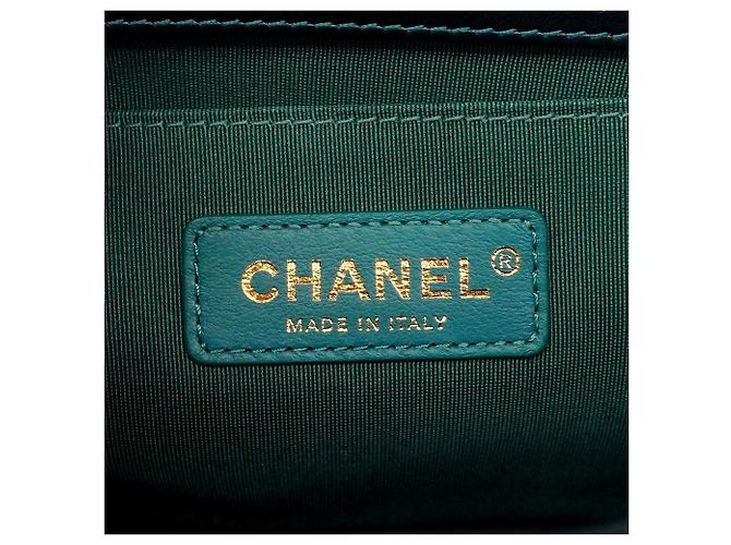Le Boy Bolsa de Ombro Chanel Boy Chain Azul - vista 5