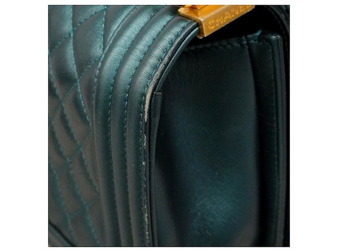 Le Boy Bolsa de Ombro Chanel Boy Chain Azul - vista 7