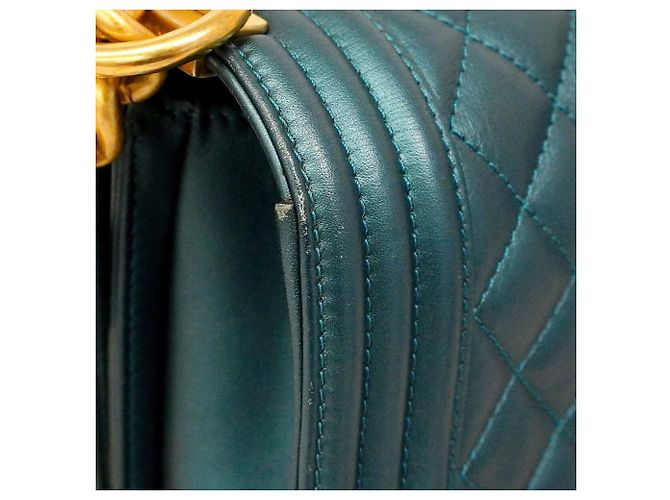 Le Boy Bolsa de Ombro Chanel Boy Chain Azul - vista 8