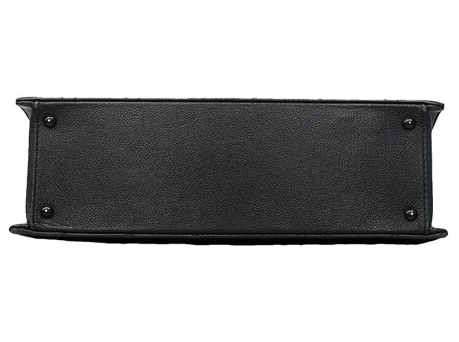 Borsa Tote Chanel in pelle di vitello martellata nera Nero - vista 3