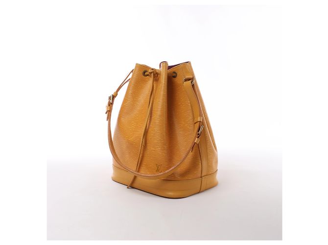Sac à épaule Louis Vuitton Noe en cuir Epi Jaune Rouge - vue 2
