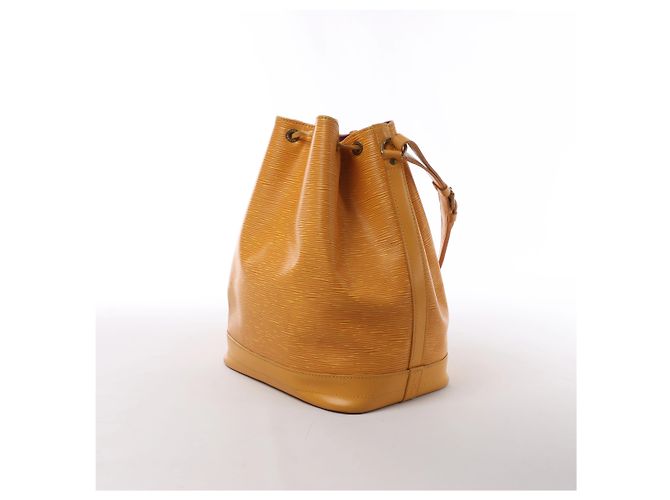 Sac à épaule Louis Vuitton Noe en cuir Epi Jaune Rouge - vue 3