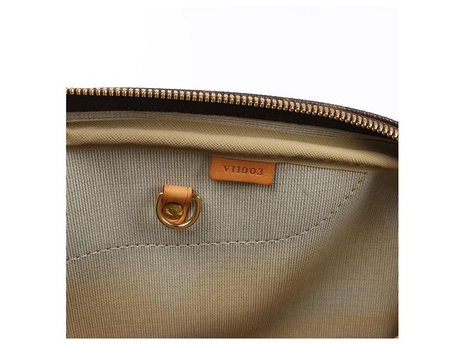 Borsa da viaggio Louis Vuitton Alize 24H Monogram Canvas in marrone M41399 Beige - vista 13