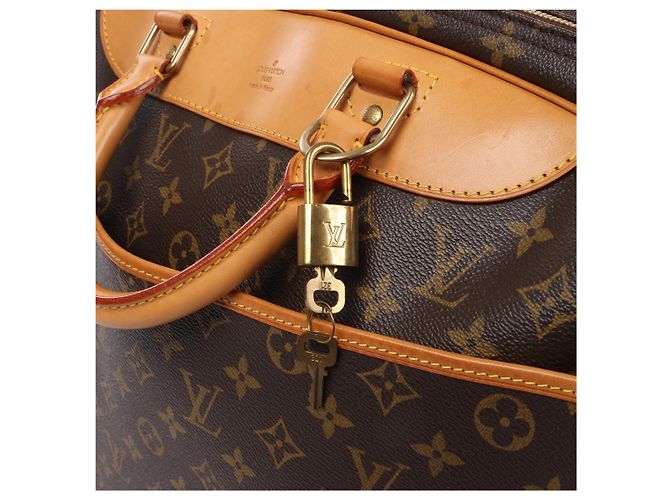 Borsa da viaggio Louis Vuitton Alize 24H Monogram Canvas in marrone M41399 Beige - vista 14