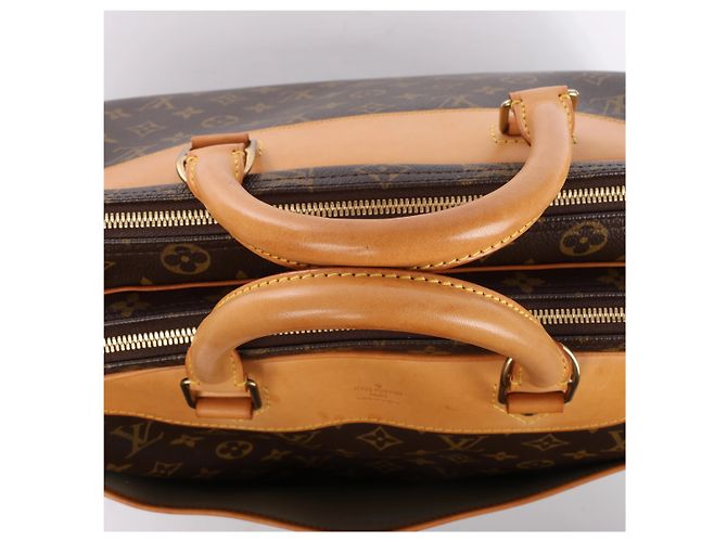 Borsa da viaggio Louis Vuitton Alize 24H Monogram Canvas in marrone M41399 Beige - vista 6