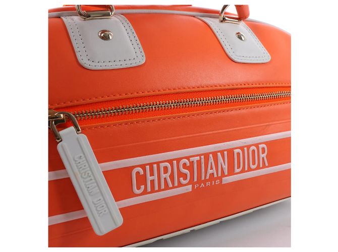 Autre Marque Borsa Bowling Dior Vibe Small con zip in Orange Arancione - vista 11