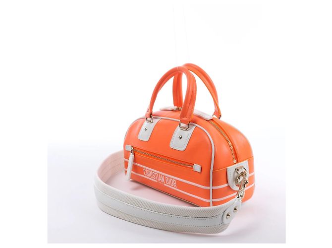 Autre Marque Borsa Bowling Dior Vibe Small con zip in Orange Arancione - vista 2