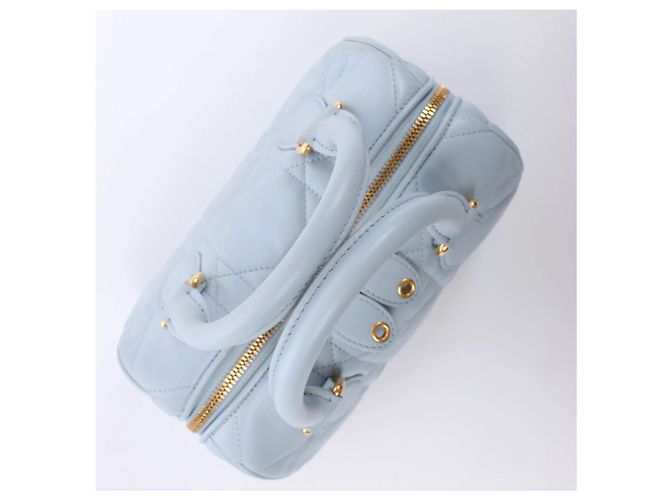 Autre Marque Borsa a mano 2Way Dior Macrocanage Groove 20 in pelle, Blu - vista 12