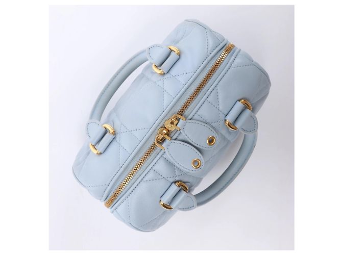 Autre Marque Borsa a mano 2Way Dior Macrocanage Groove 20 in pelle, Blu - vista 13